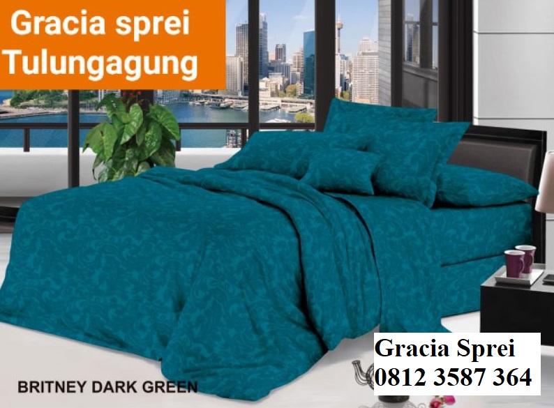 <p>Sprei Embos polos dengan warna dark green sprei